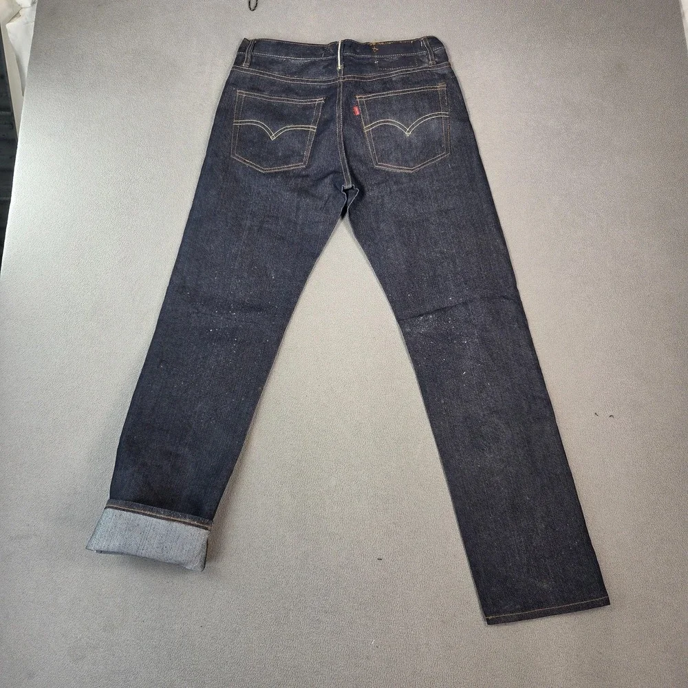 VTG Levis 501 Big‎ E Jeans Mens Made USA Button Paint Stains Denim Fits 29x29